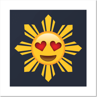 Filipino Sun Heart Eyes Emoji Posters and Art